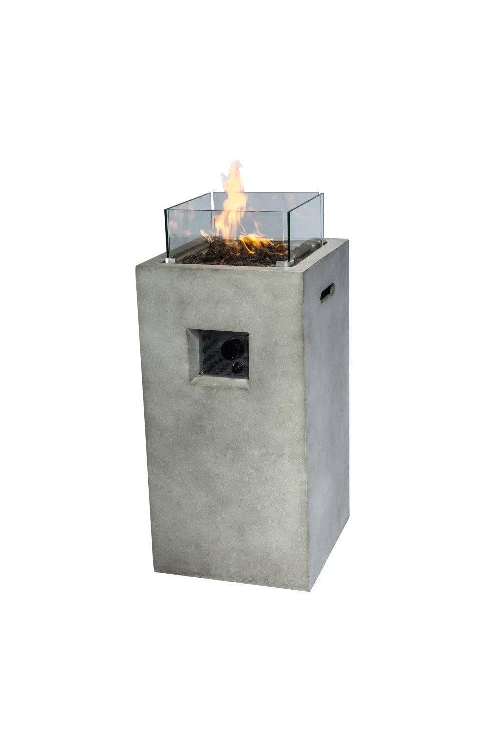 Outdoor Garden Small Square Propane Gas Fire Pit Burner