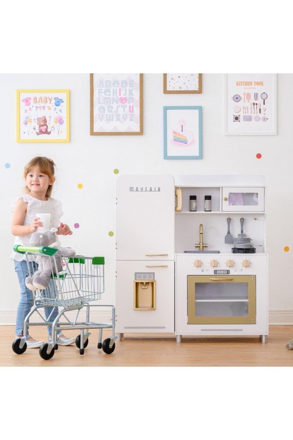 Mayfair Wooden Play Kitchen & 11 Accessories