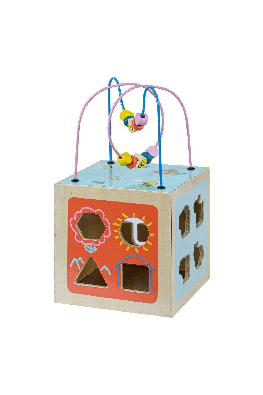 5 1 Wooden Activity Cube Multifunctional play