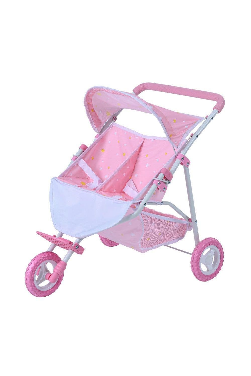 Olivias Little World Double Twin Doll Pram Stroller