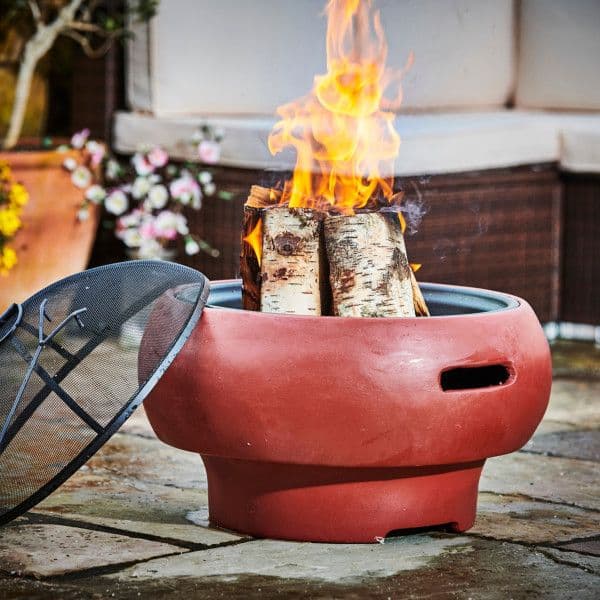 Garden Small Round Wood Burning Fire Pit Outdoor Furniture Chimenea