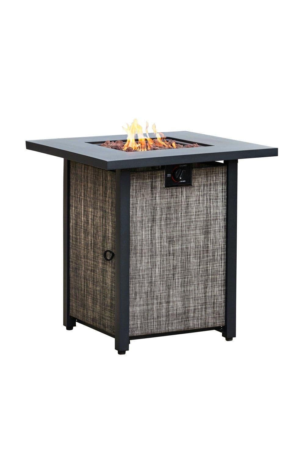 Outdoor Garden Large Woven Propane Gas Fire Pit Table Burner