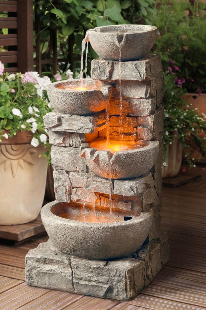 84.5 cm Outdoor Water Fountain LED Lights