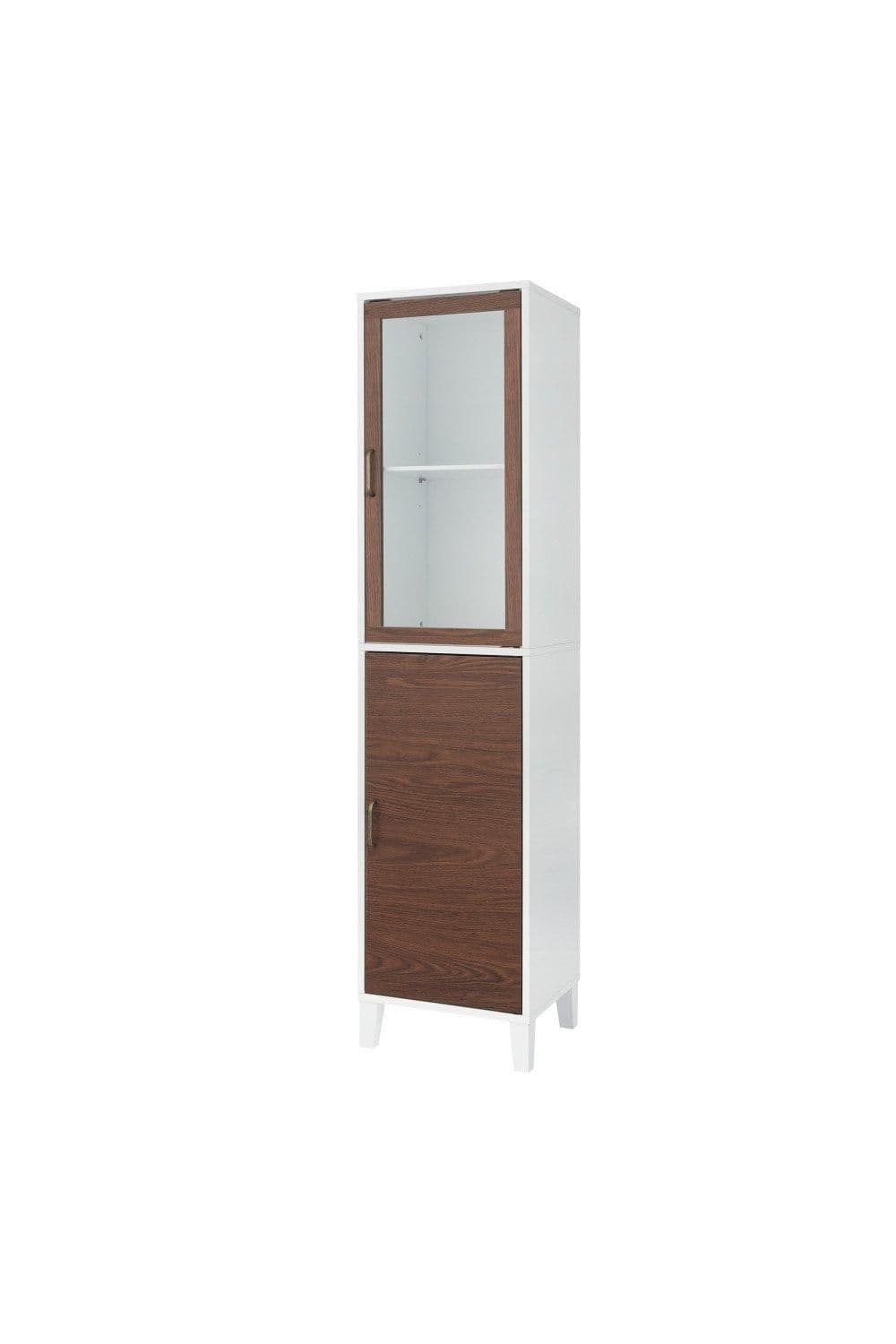 Tyler Wooden Bathroom Linen Tower Floor Tall Cabinet