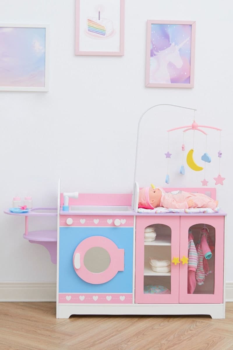 6 1 Changing Station Dolls Doll Accessories Pink Purple