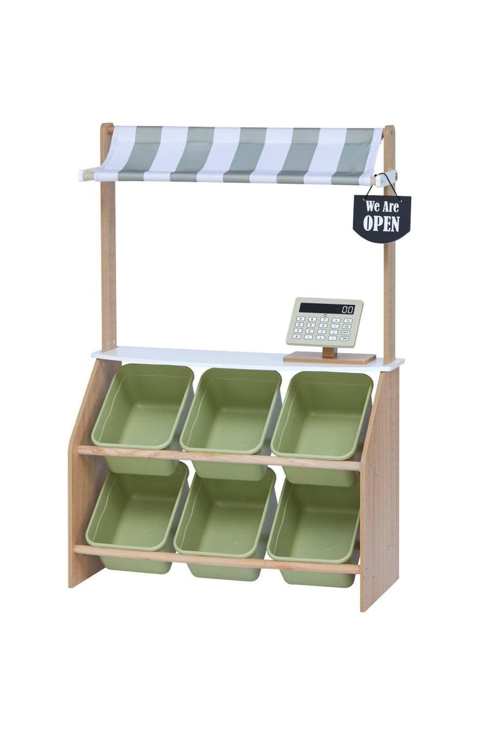Little Helper Pretend Play Wooden Market Grocery Stand
