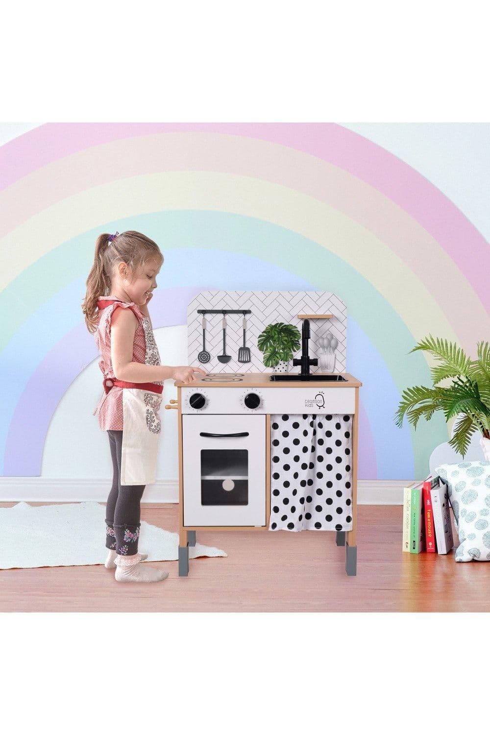Little Chef Contemporary Interactive Wooden Toy Kitchen Set