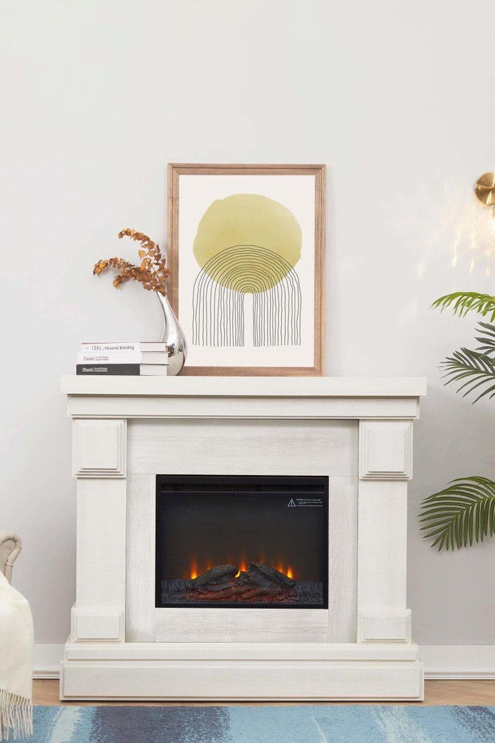 Hestia 48″ Electric Free Standing Fireplace Touch Screen