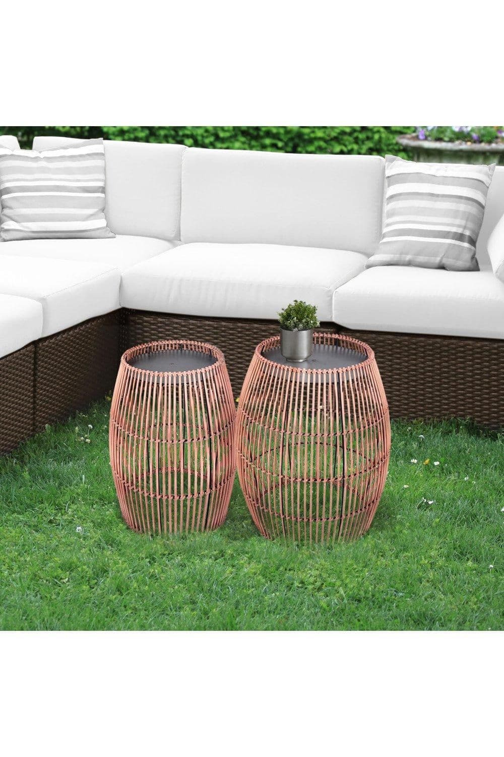 Outdoor Garden Furniture Large Round Patio Side Table