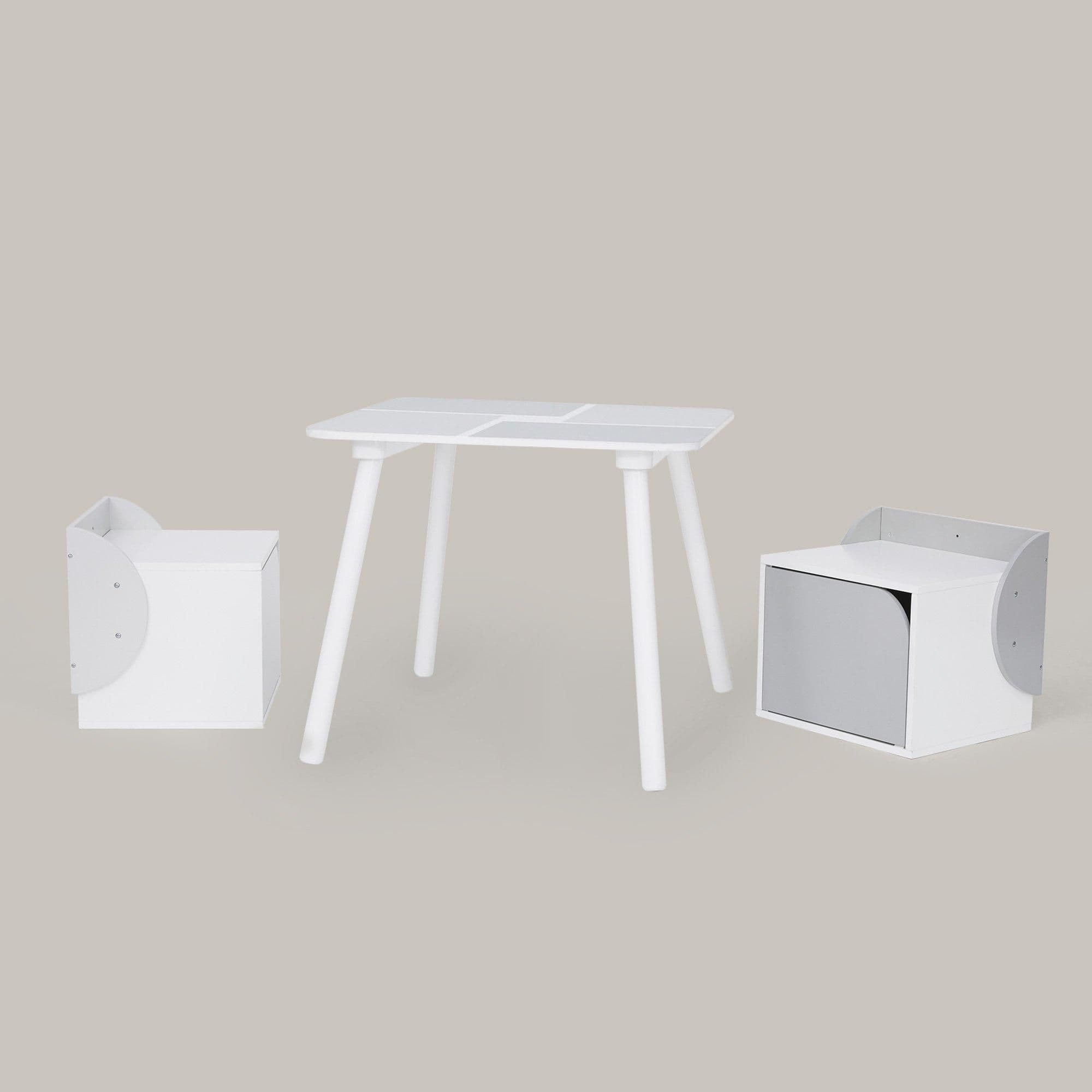 Wooden Biscay Table 2 Chairs Storage