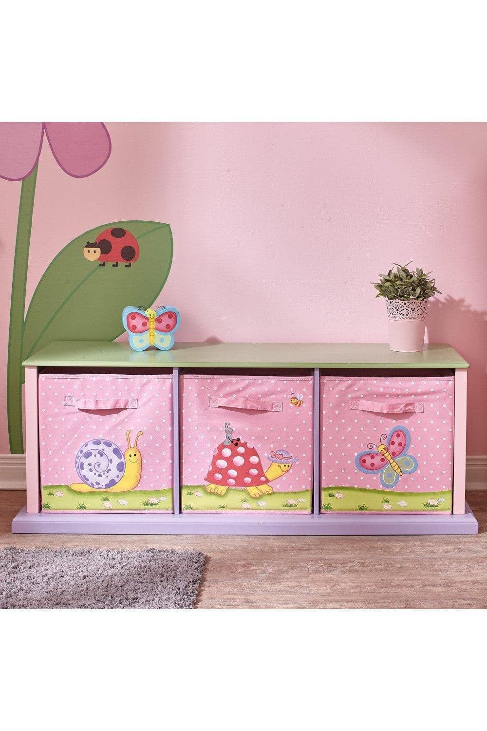 Fantasy Fields Magic Garden Wooden Storage Canvas Drawers Toy Box
