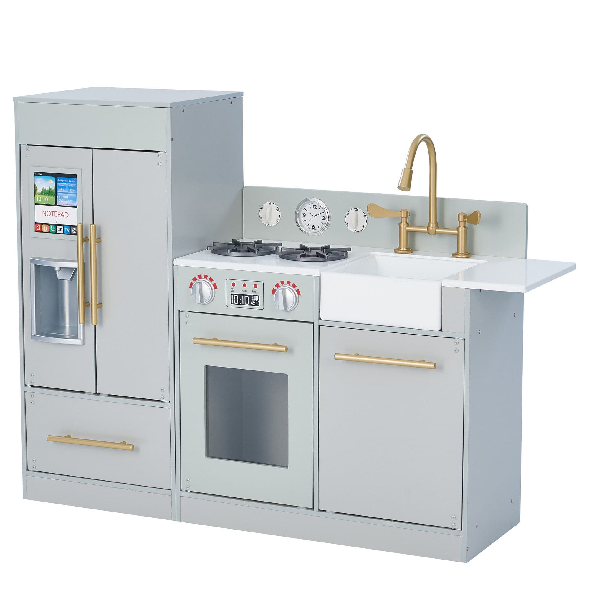 Modern Charlotte Wooden Pretend Play Toy Kitchen & Gold