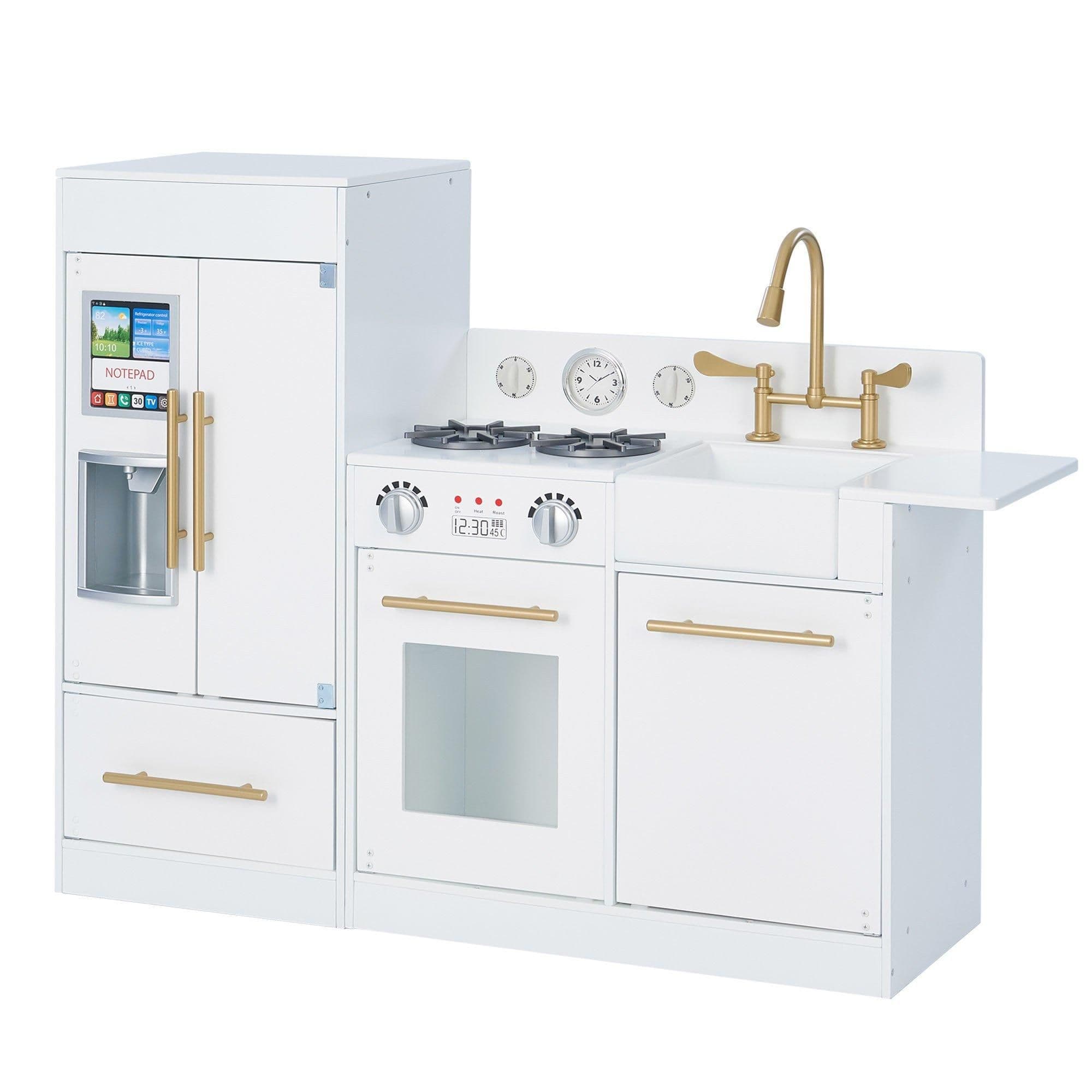 Little Chef Charlotte Wooden Play Kitchen White Gold