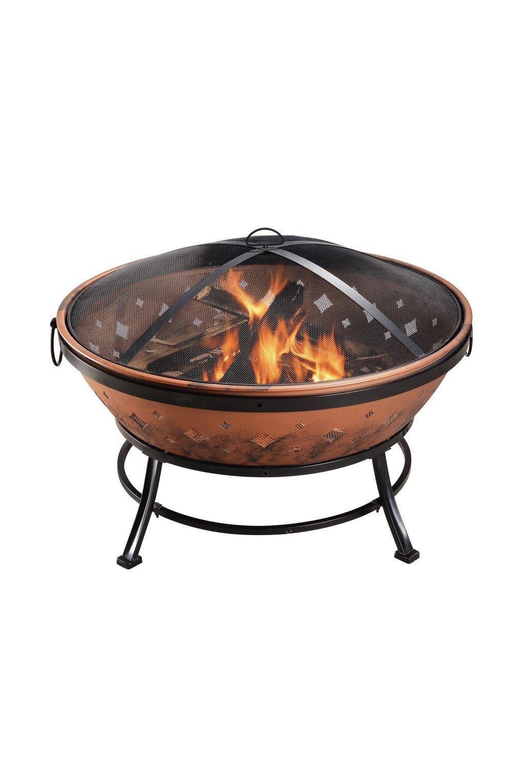 Large Round Wood Burning Fire Pit Outdoor Garden Furniture Chimenea
