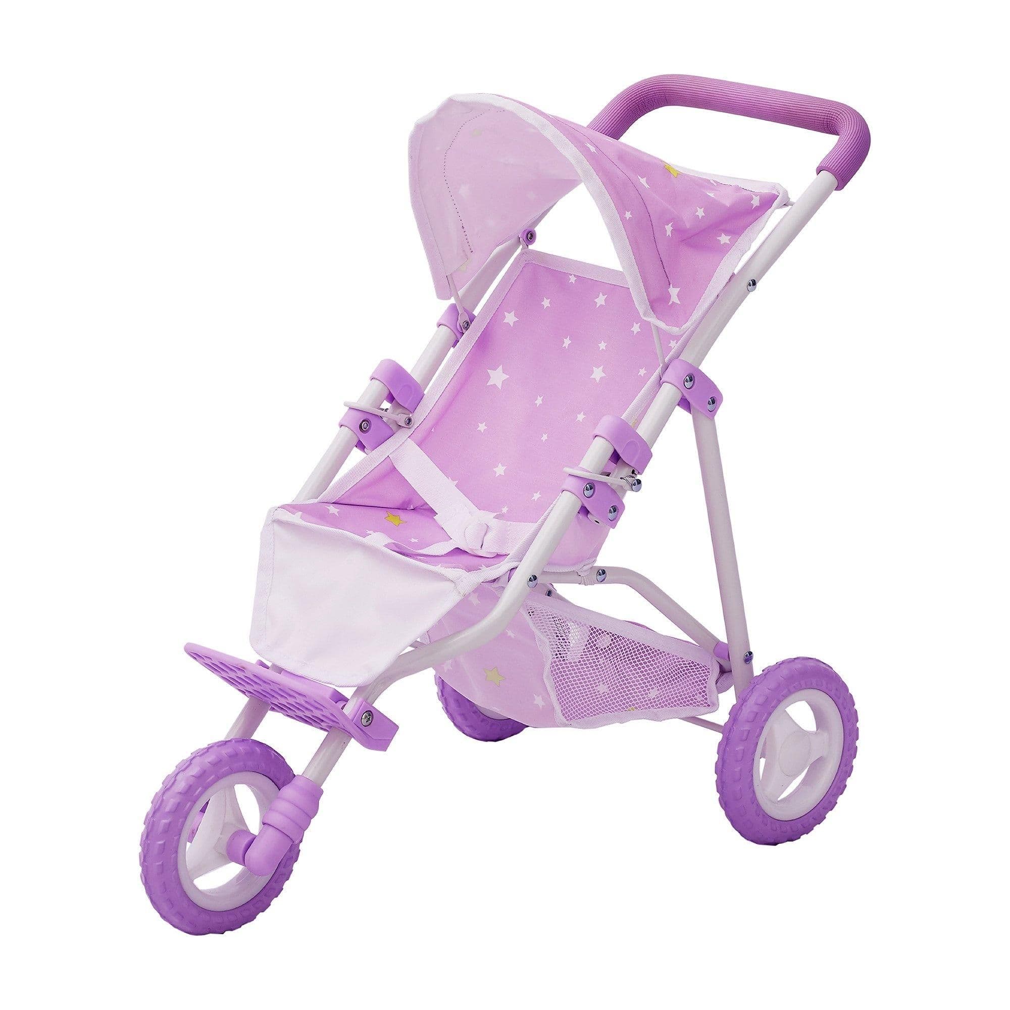 Olivias Little World Doll Jogging Style Pram Purple Stars
