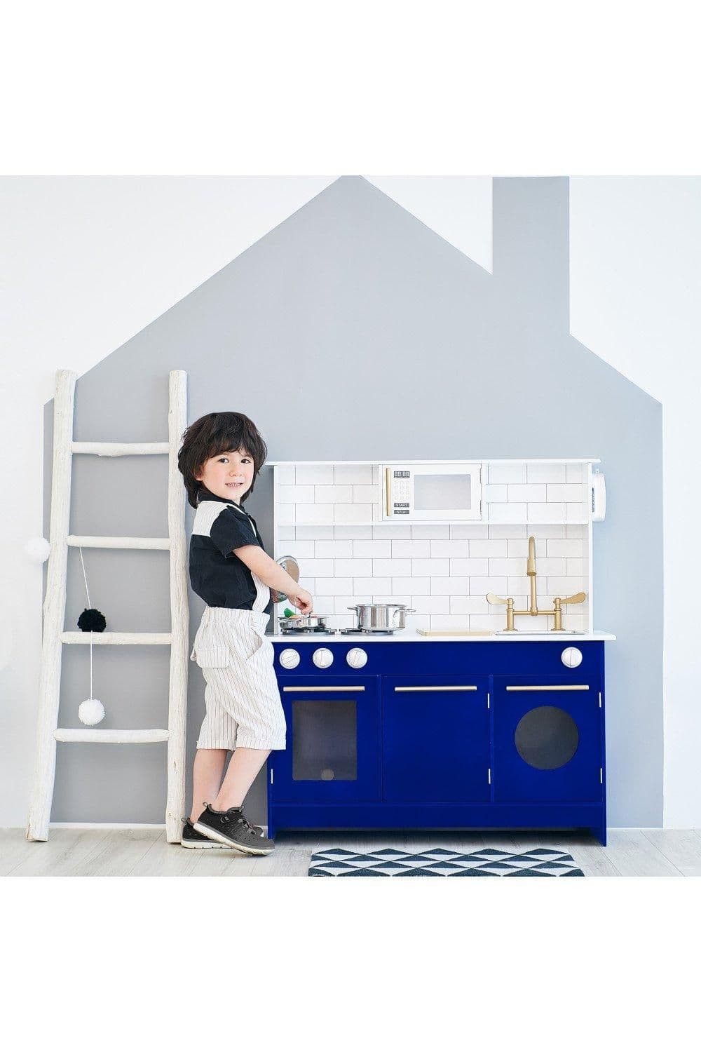 Toy Kitchen Wooden Cooker Imitation Play
