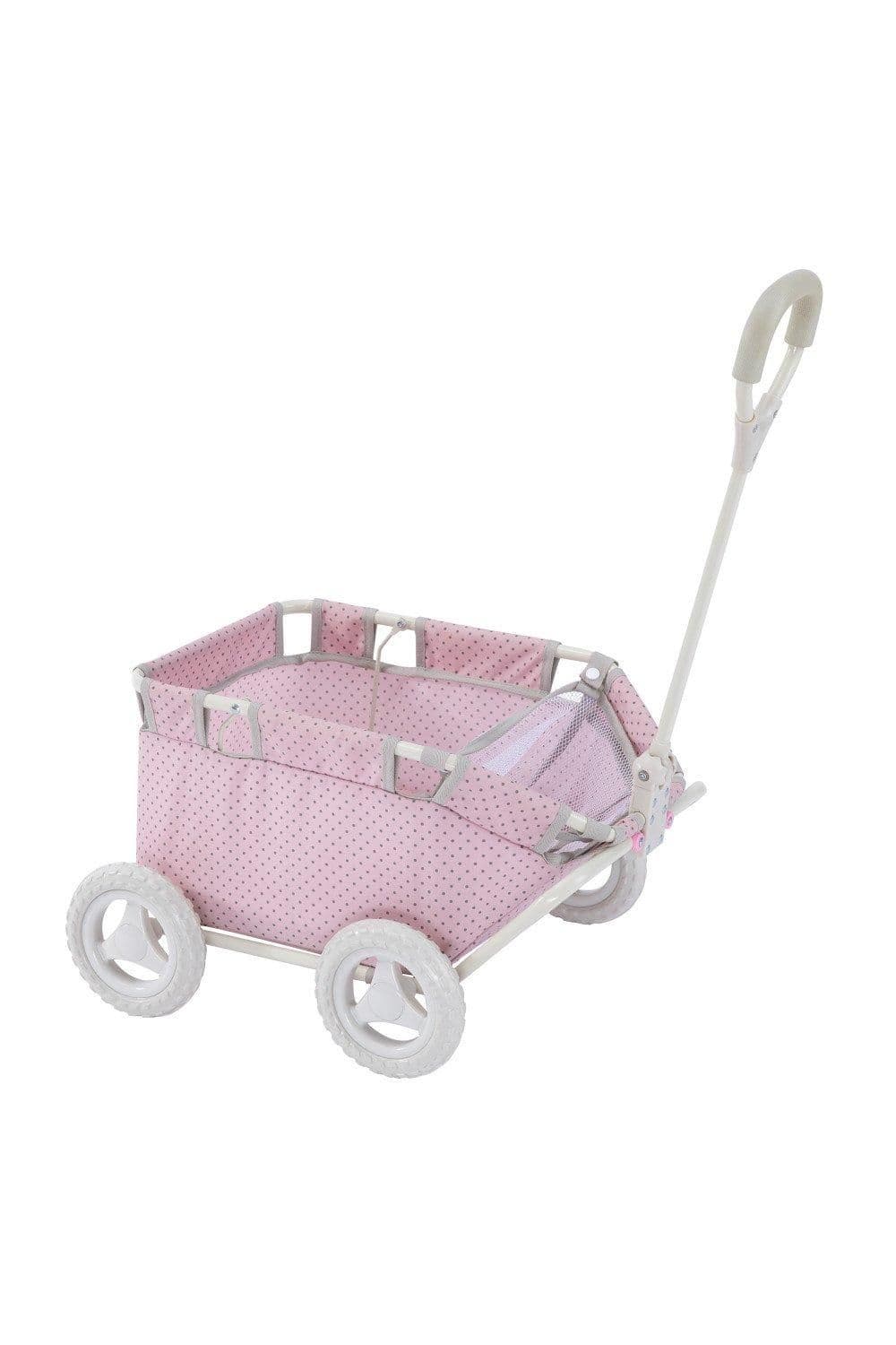 Olivias Little World Polka Dots Doll Pull Along Wagon Trolley