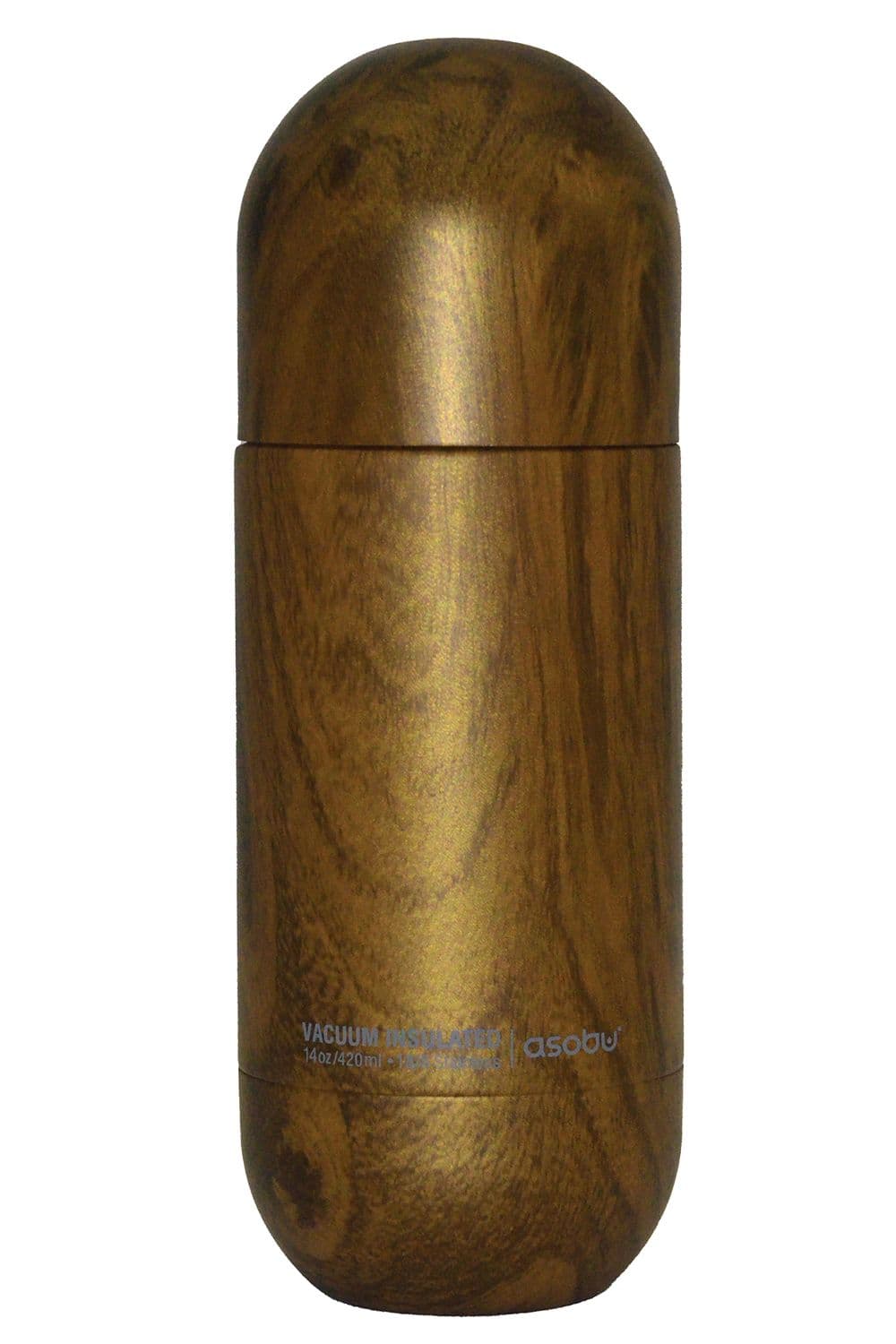 Orb Stainless Steel Insulated Water Bottle Wood