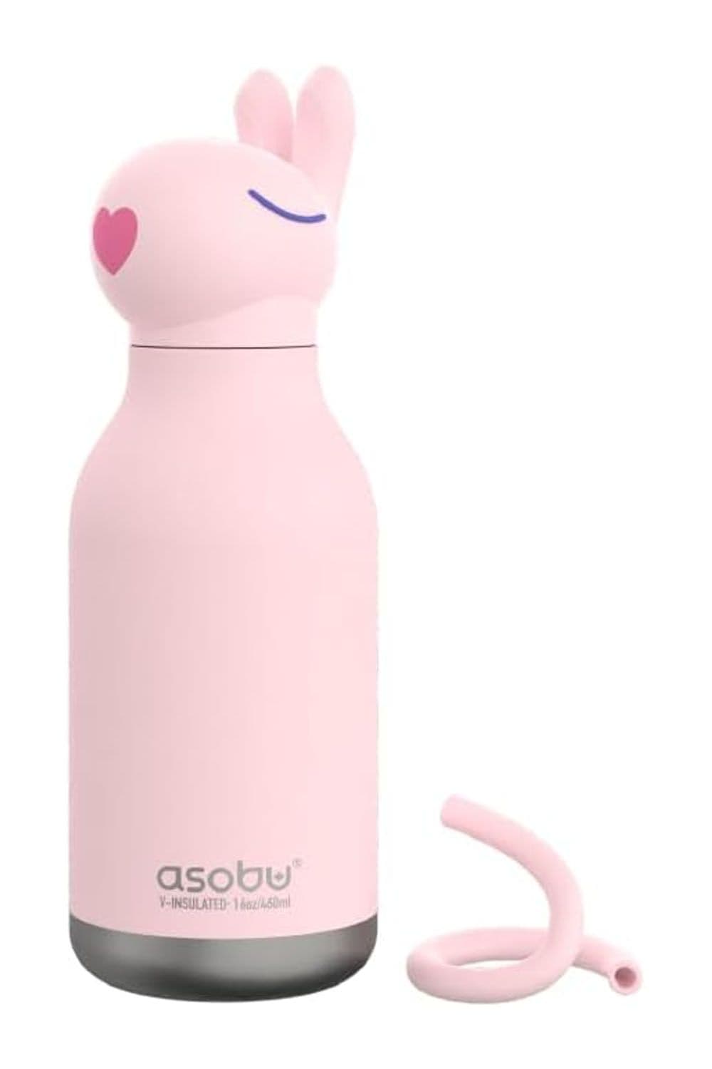 Stainless Steel Bunny Bestie Water Bottle Reusable Flexi Straw
