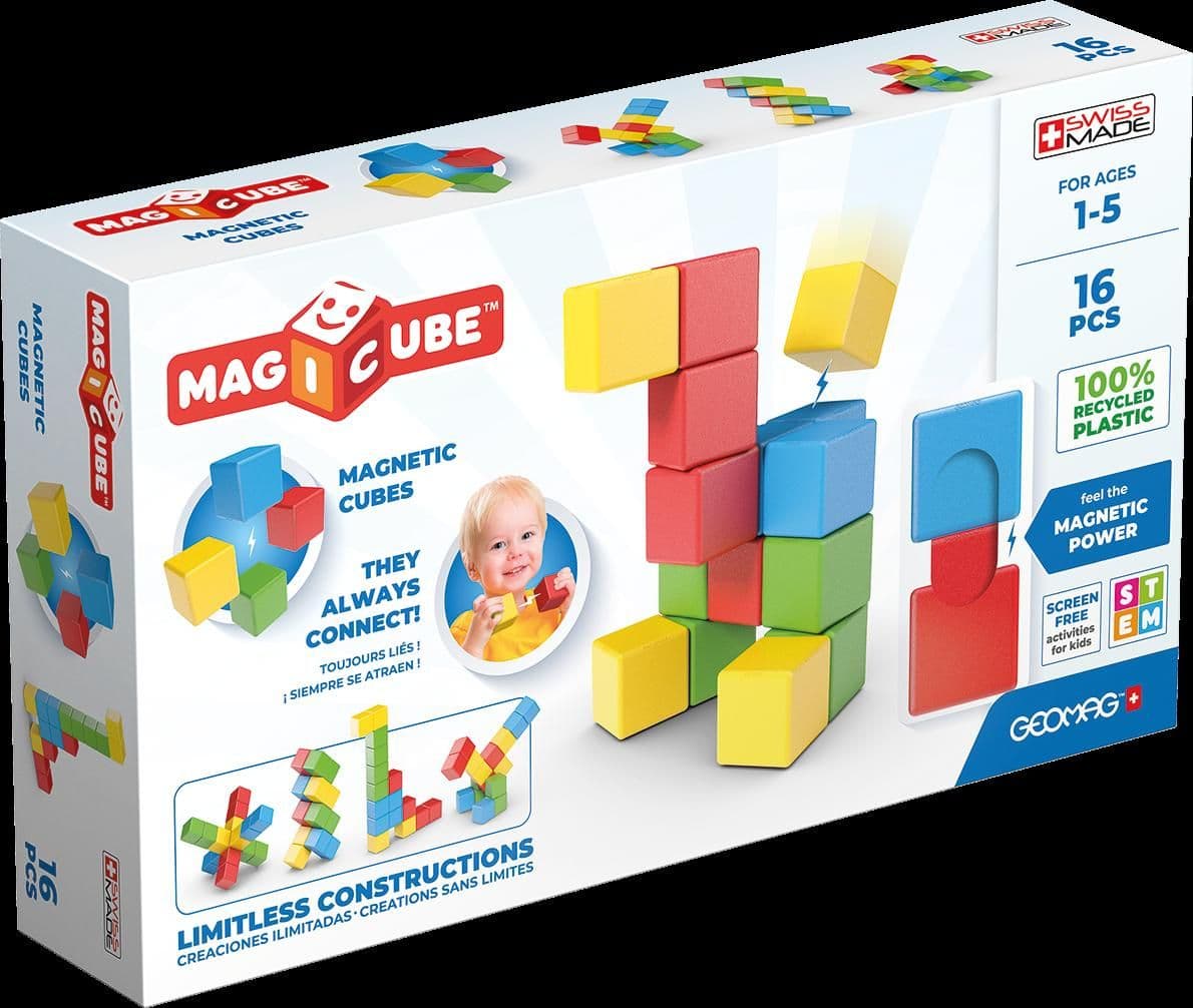 Magicube Full Colour Recycled - 16 Magnetic Shapes