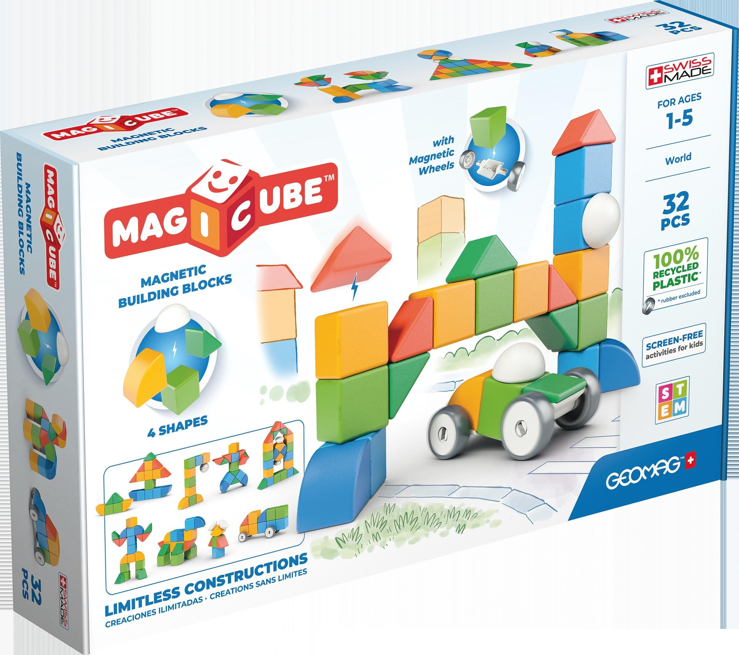 Magicube Recycled Plastic World Magnetic Shapes