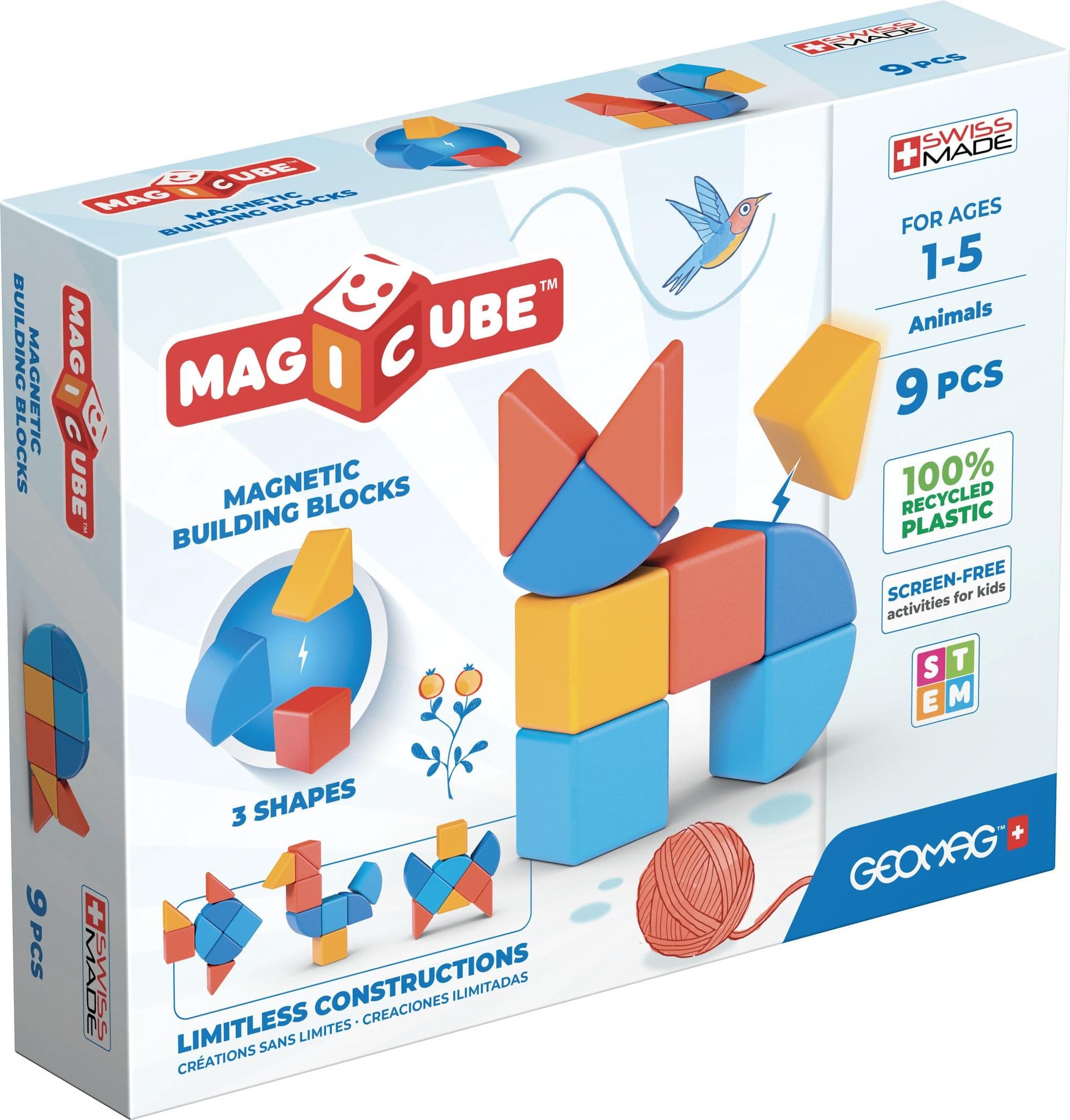 Magicube  Magnetic Shapes Animals - 9 Pieces