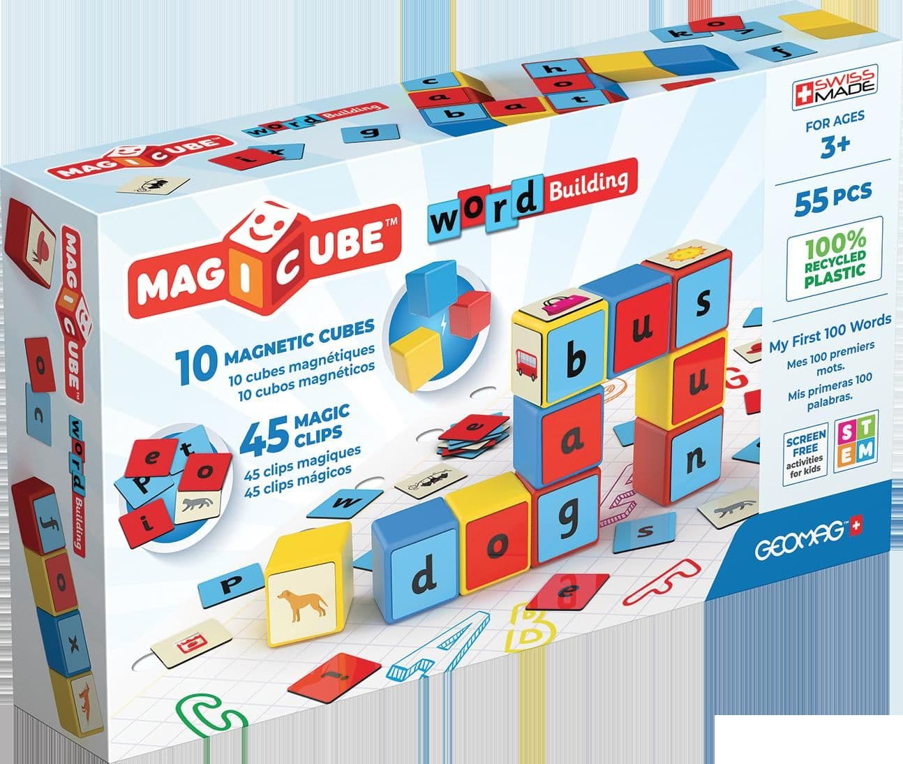 Magicube  Magnetic Shapes Word Builder - 55 Pieces