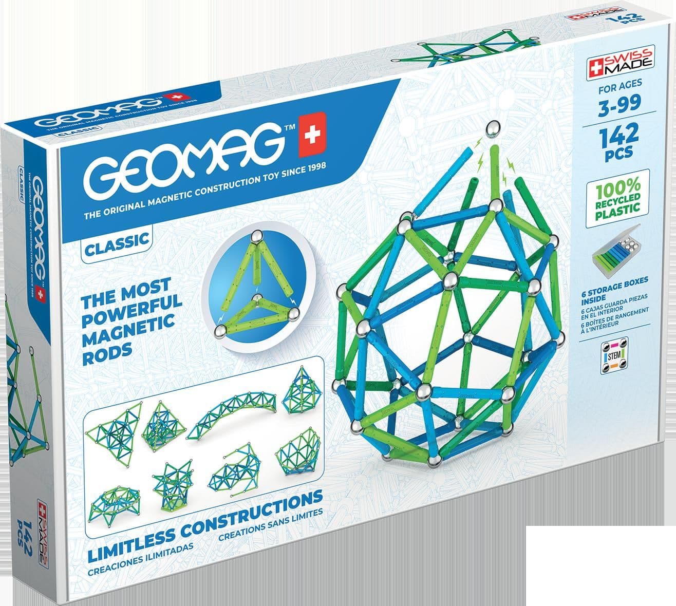 Classic 142 Magnetic Shapes - 142 Pieces