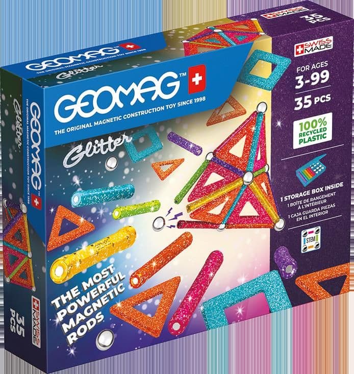 Recycled Magnetic Glitter Panels - 35 Pieces