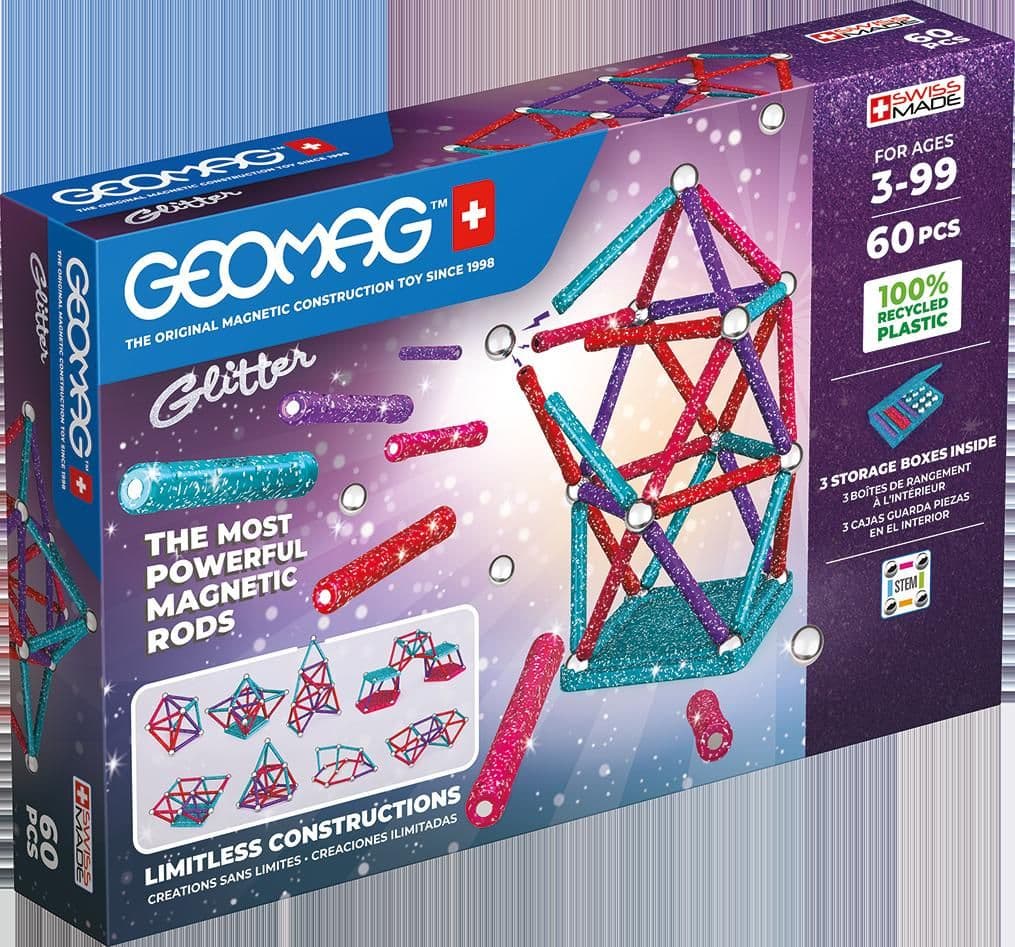 Recycled Magnetic Glitter Panels - 60 Pieces