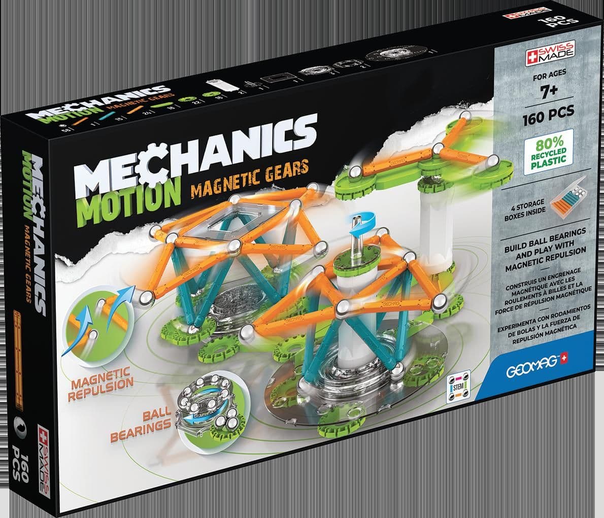 Mechanics Gravity Motion Magnetic Gears -160 Pieces