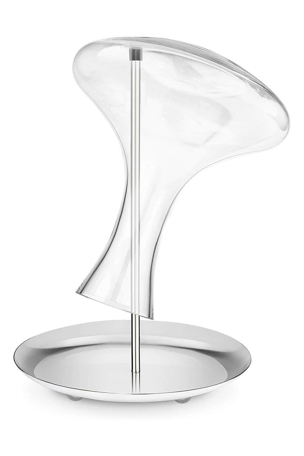 Stainless Steel Decanter Drying Stand Silver/Clear