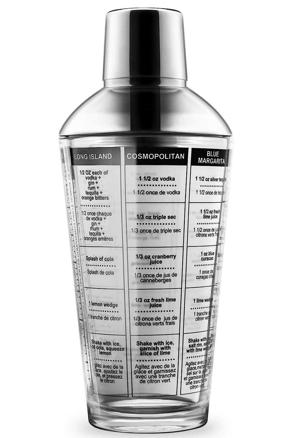 Glass and Stainless Cocktail Shaker & Recipe