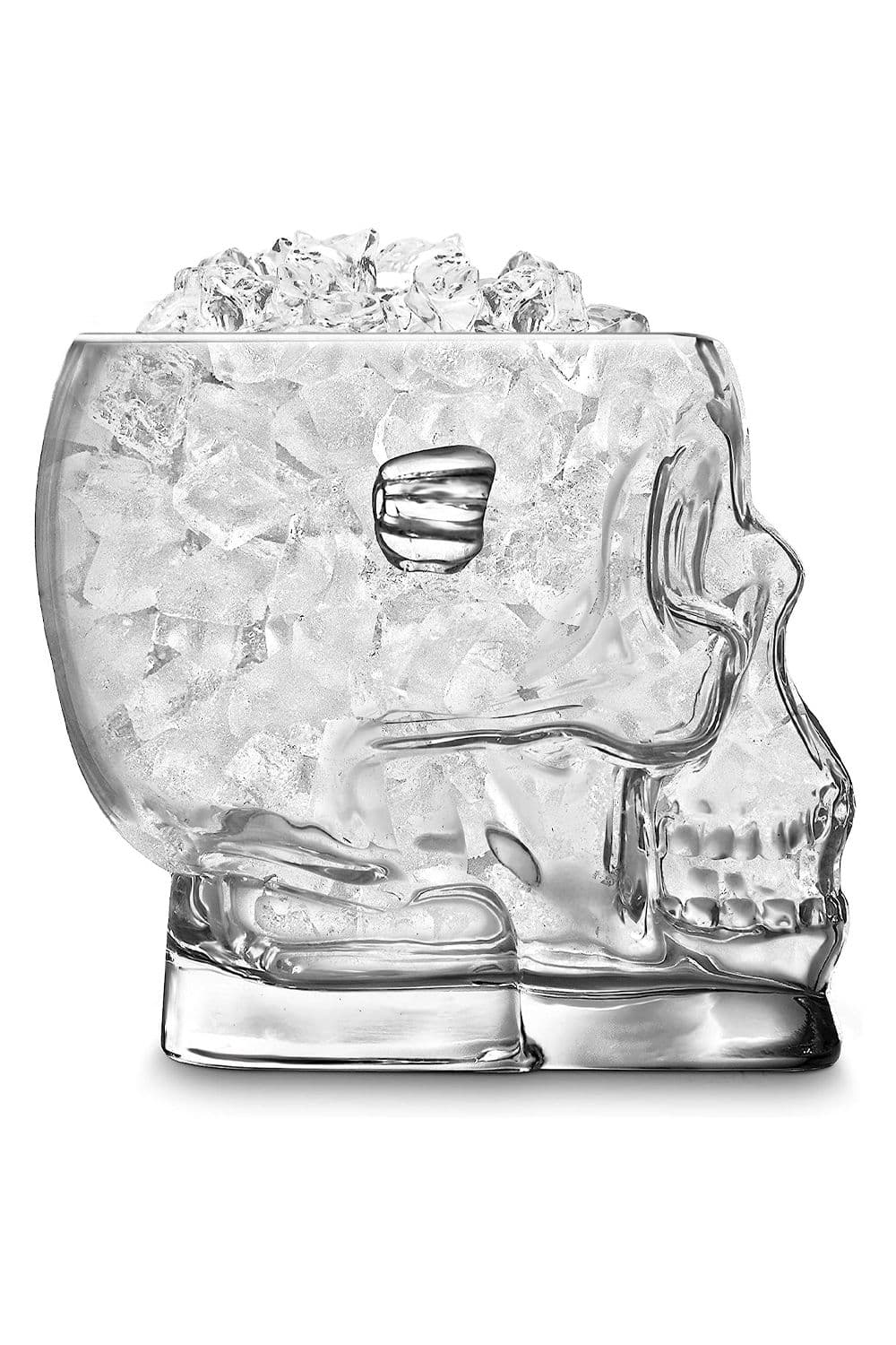 Brainfreeze Crystal Glass Skull Ice Bucket 1.6 Litre Clear