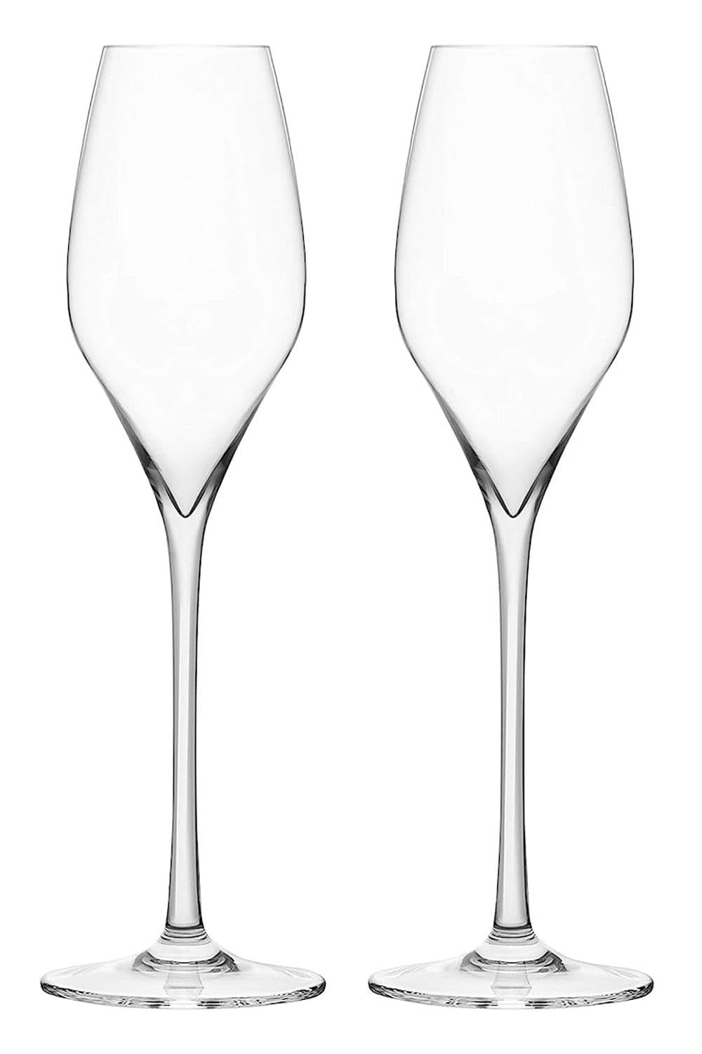 Pack of 4 Lead-free Crystal Champagne Flutes Glasses 340ml Clear