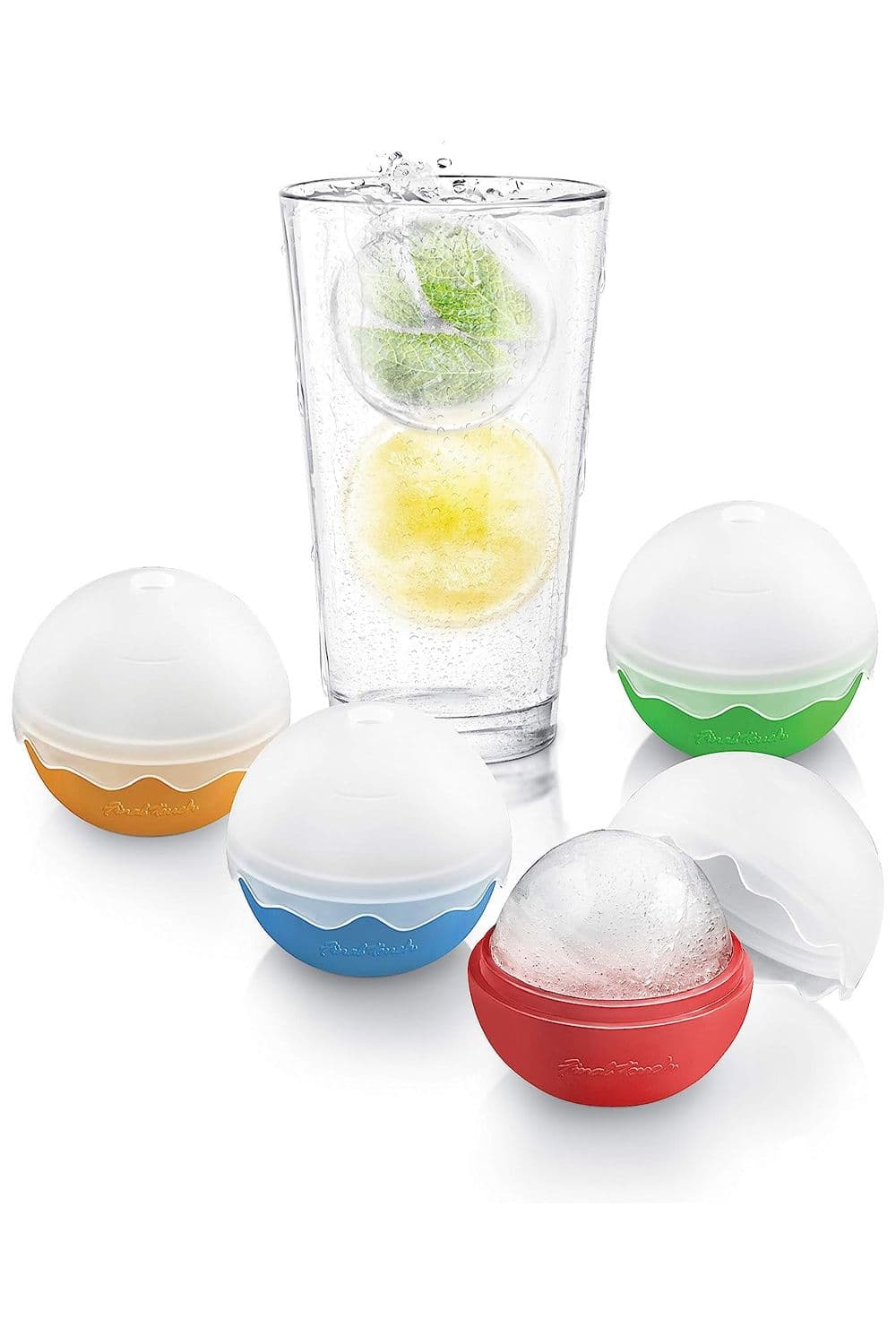 Set of 4 Silicone Ice Balls Multi Colour