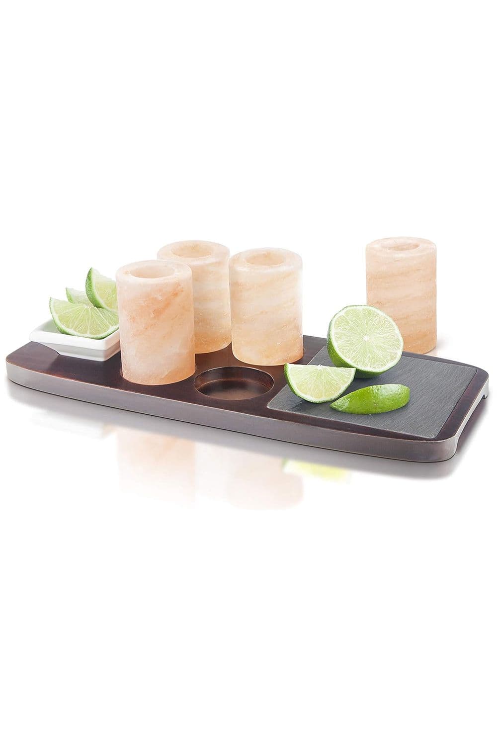 Tequila Board with Salt Shot Glasses 7 Piece Set
