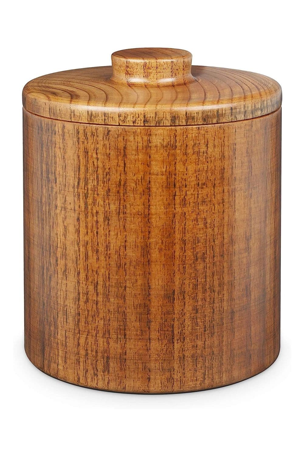 Solid Wood Ice Bucket with Lid 1.2 Litres