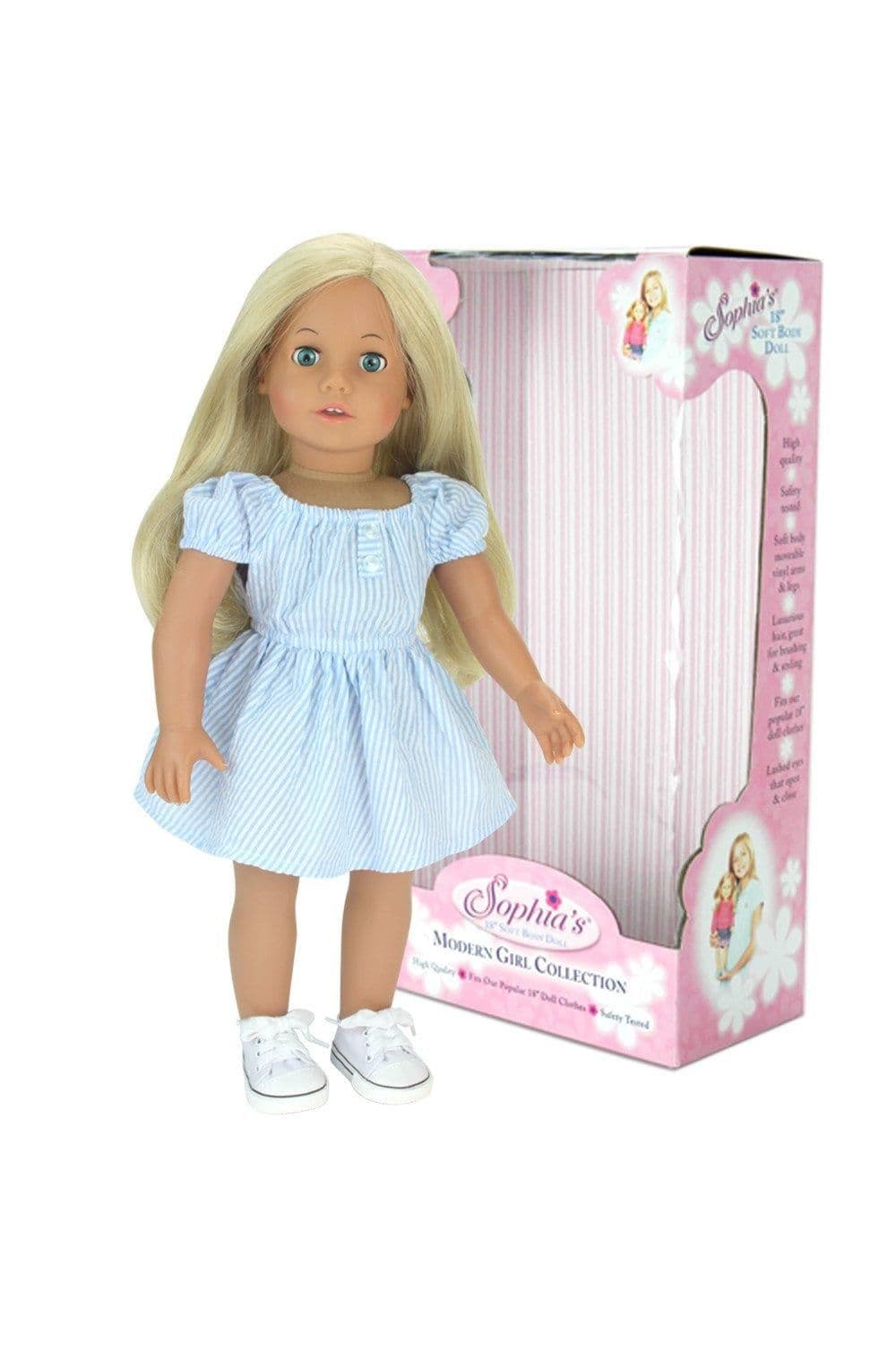 Sophias Modern Collection Posable 18 Soft Bodied Vinyl Dolls Blonde Hair Eyes