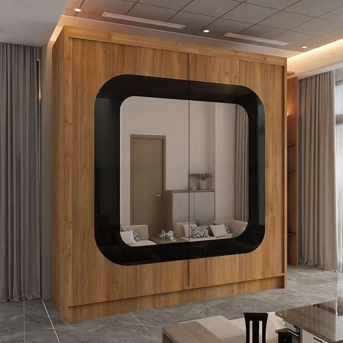 Modern Double Door Wardrobe W150cm x H217cm x D62cm