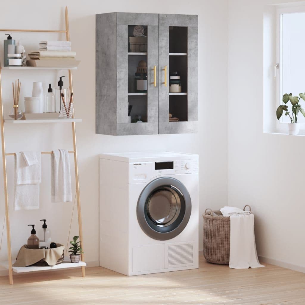 Wall Mounted Cabinet Concrete 69.5x34x90 cm