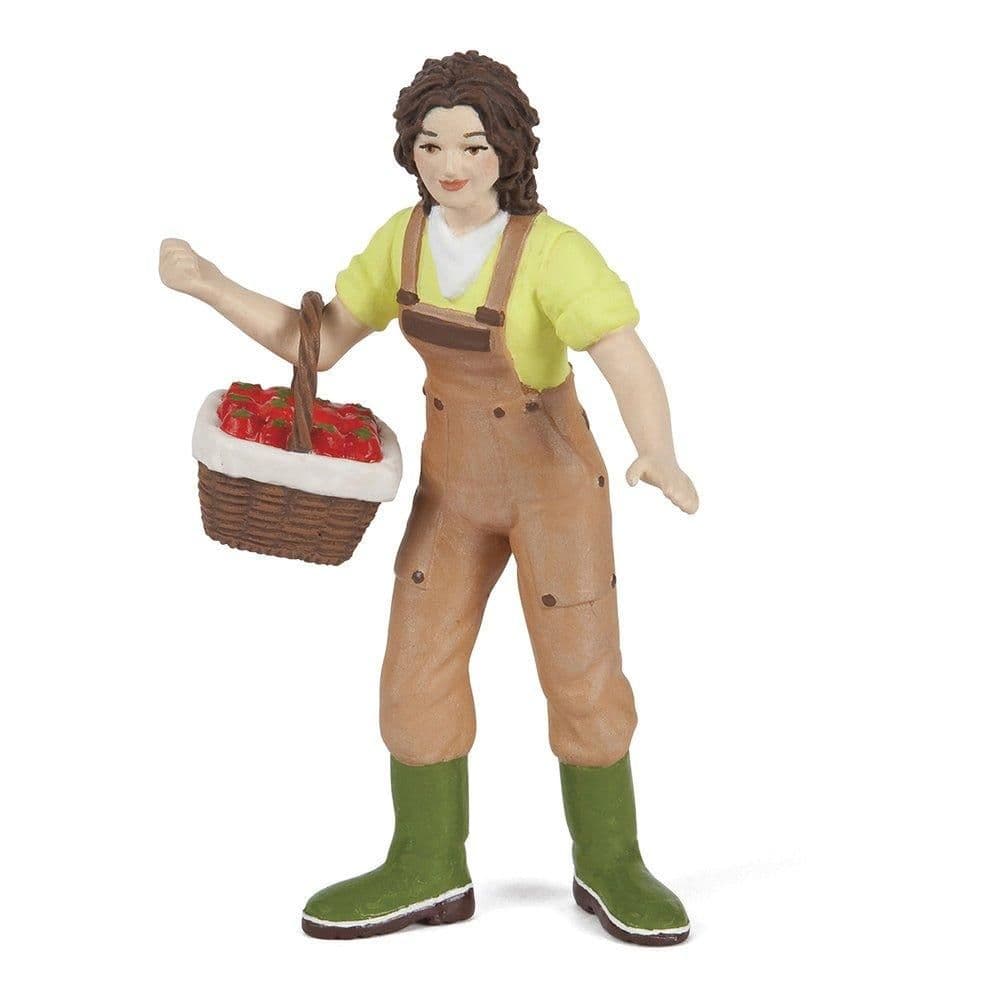 Farmyard Friends Woman Farmer Basket Toy Figure