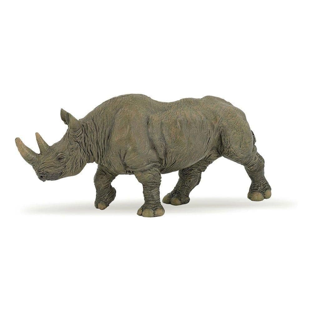 Wild Animal Kingdom Rhinoceros Toy Figure Three Years or Above Grey Brown