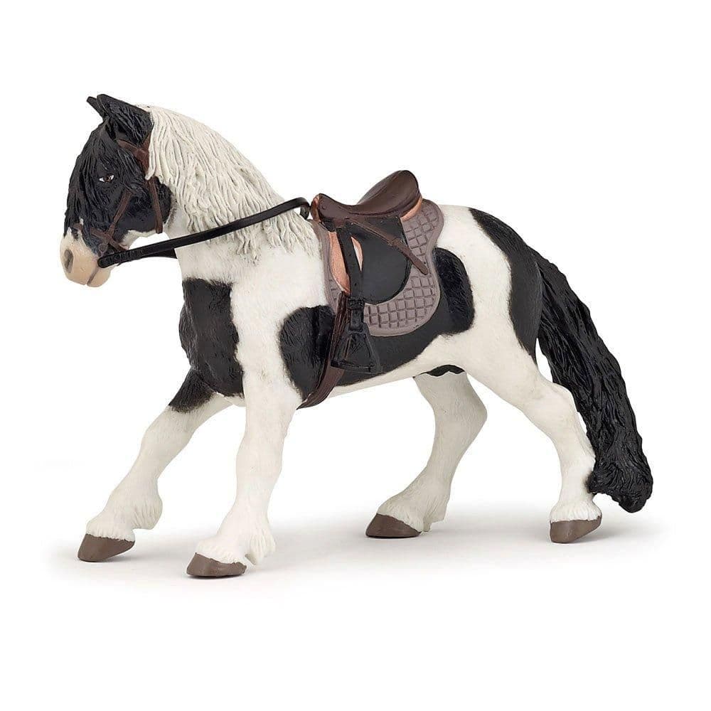 Horse Ponies Pony Saddle Toy Figure Three Years or Above Black White