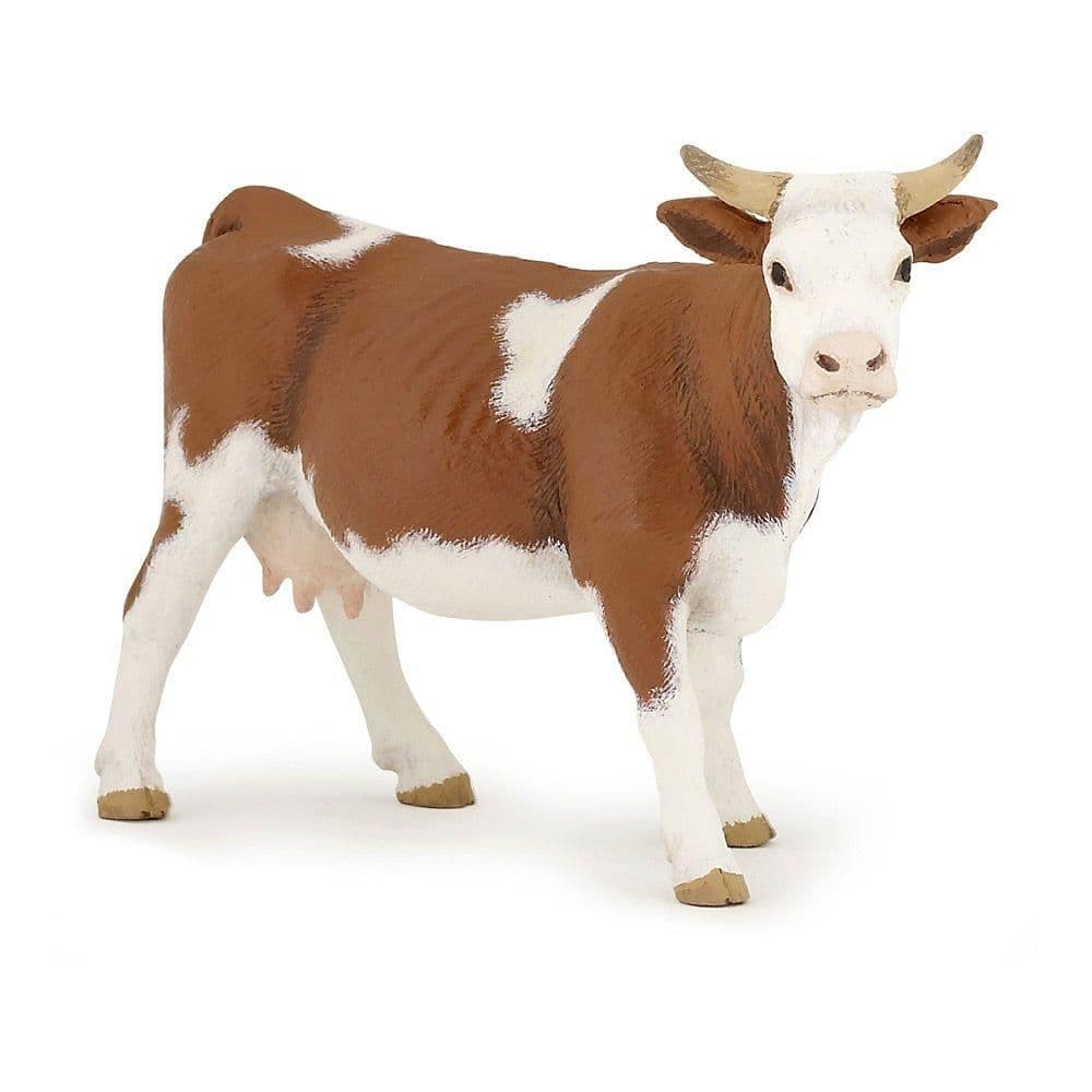 Farmyard Friends Simmental Cow Toy Figure Three Years or Above Brown White