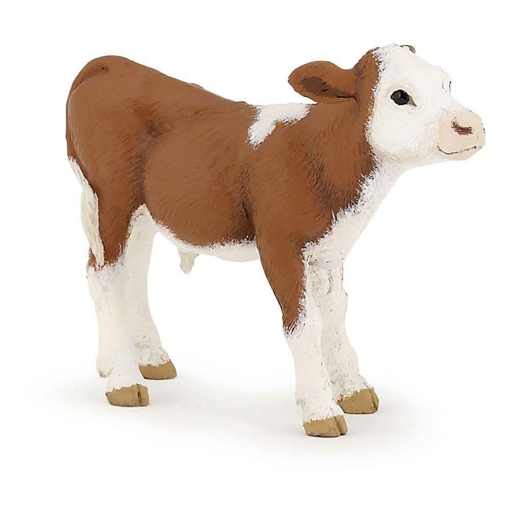 Farmyard Friends Simmental Calf Toy Figure Three Years or Above Brown White