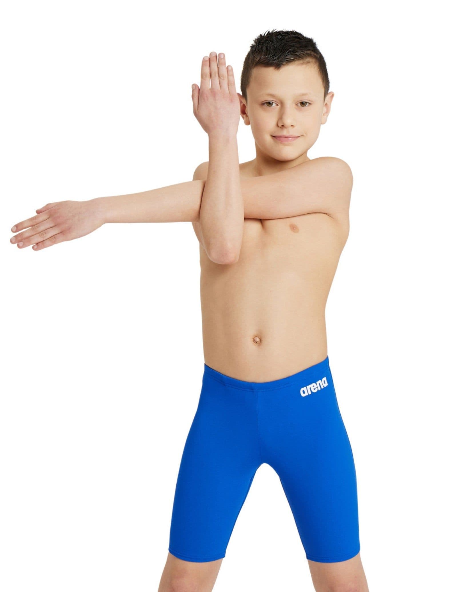Team Solid Swim Jammer Royal White
