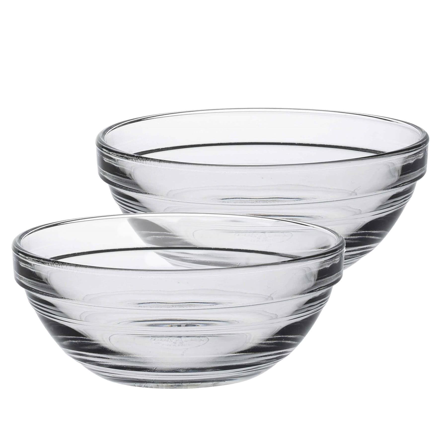 Lys Glass Stacking Bowls for Kitchen, Serving - 10.5cm (4") - Pack of 6