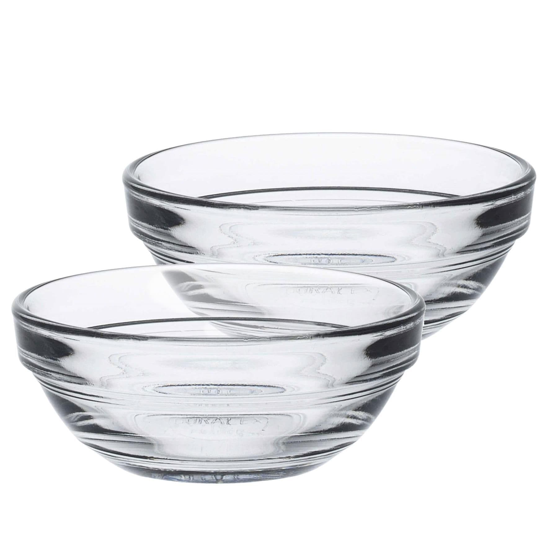Lys Glass Stacking Bowls for Kitchen, Serving - 7.5cm (3") - Pack of 4