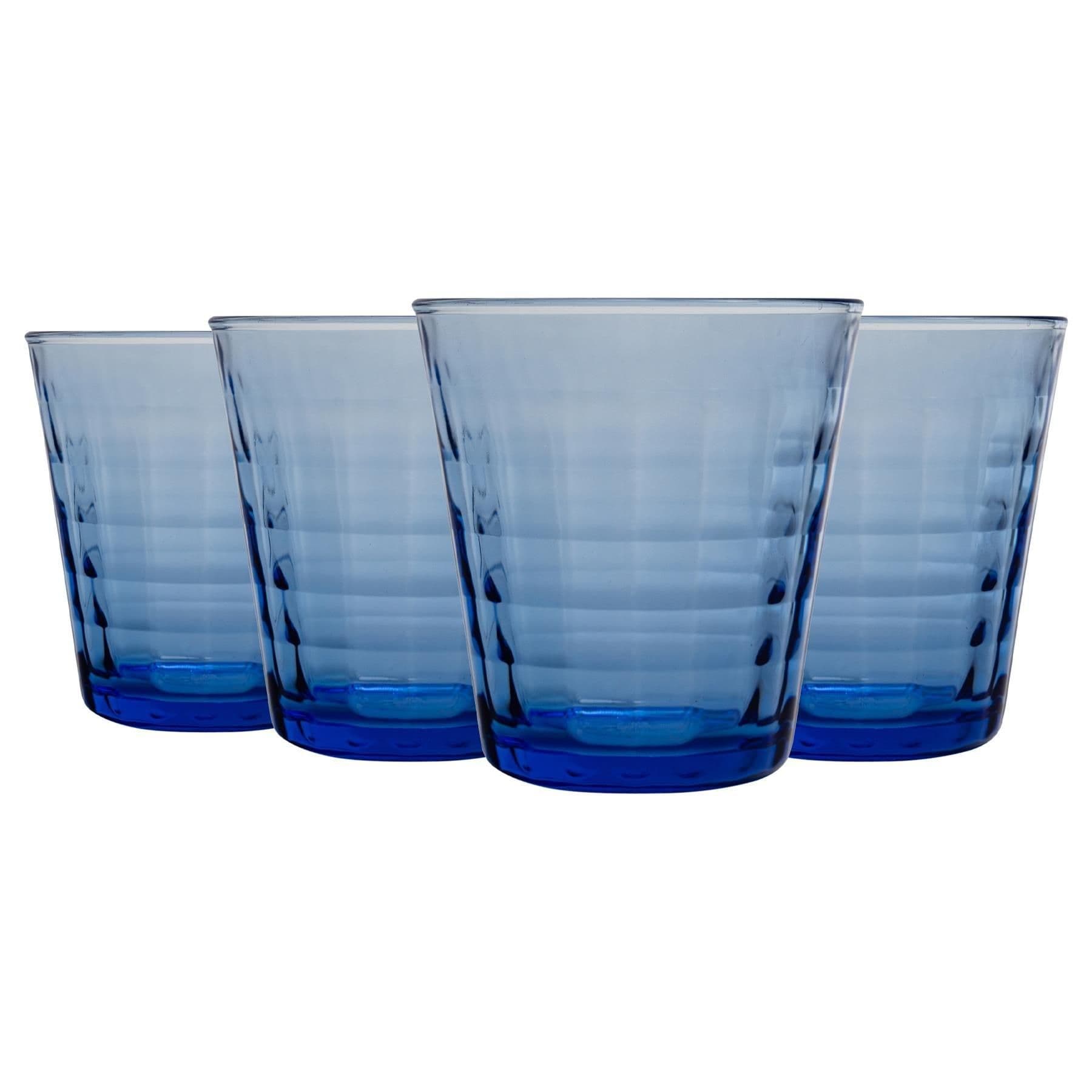 Prisme Drinking Glasses - 220ml - Blue - Pack of 4